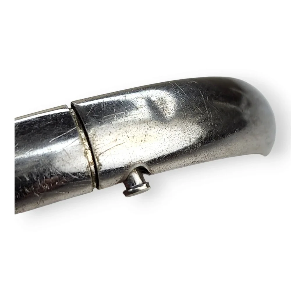 Vintage Sterling Silver 925 Hollow Hinged Signed HFB Bangle Bracelet